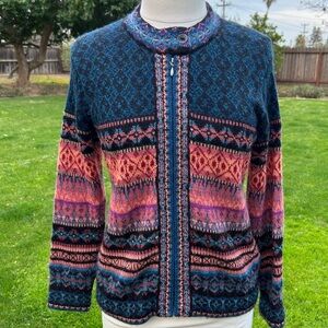 Invisible World 100% Alpaca Sweater Handmade Size Medium